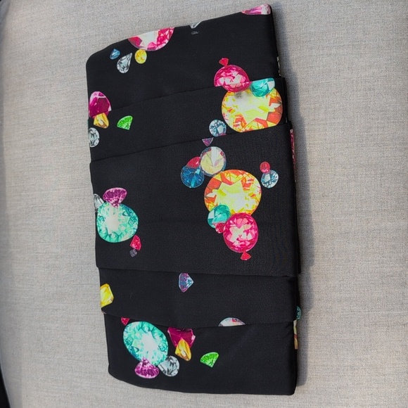 Kate Spade New York KingsJewels Print Kaleidoball Satin Clutch - Picture 3 of 8